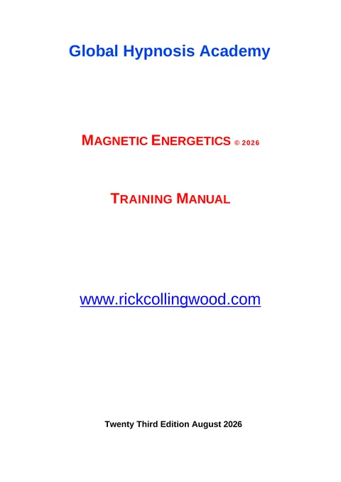 Cover of the Global Hypnosis Academy Magnetic Energetics Training Manual