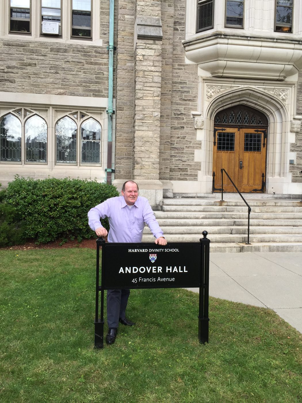 Rick Collingwood at Andover Hall, Harvard Divinity School, 45 Francis Avenue, Cambridge, Massachusetts.