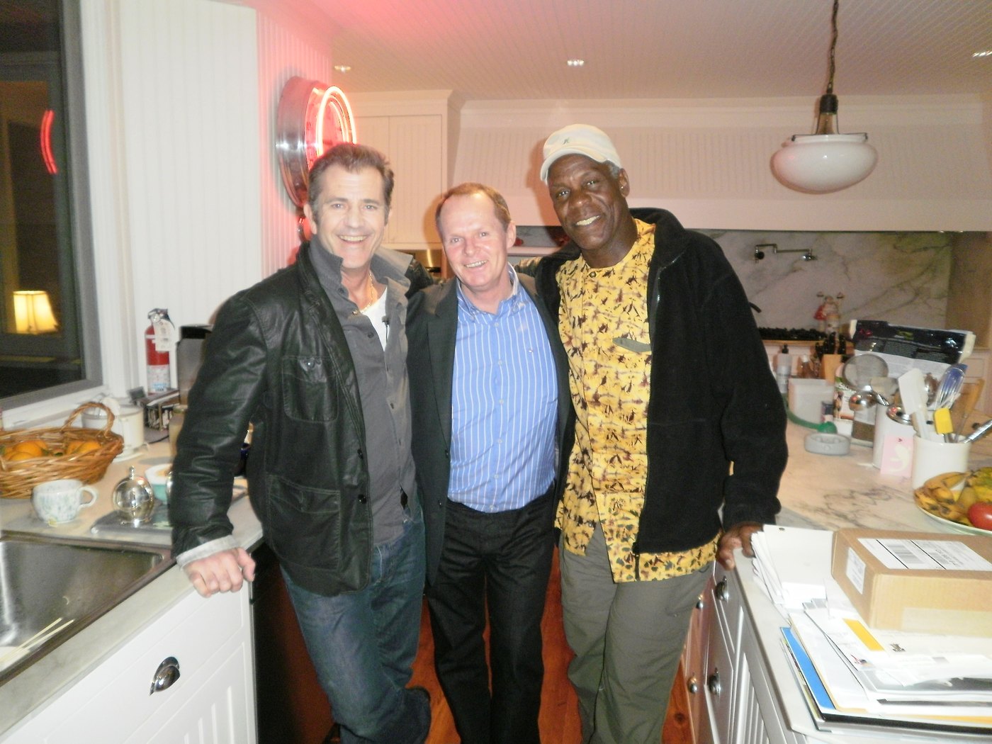 Rick Collingwood with Mel Gibson and Danny Glover.