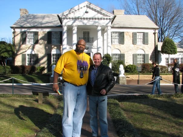 Rick Collingwood with The Bird, head of security at Elvis Presley's Graceland.