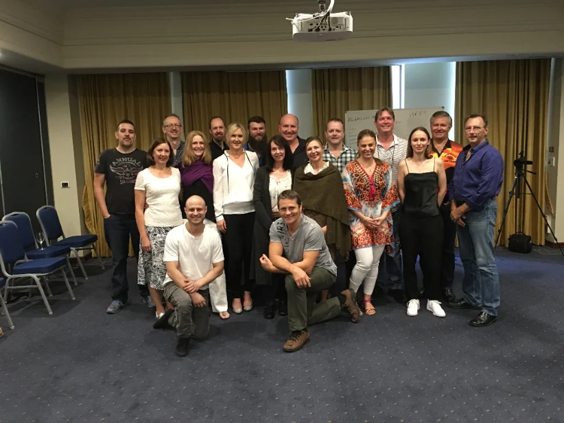 A Global Hypnosis Academy class photographed together on the last day